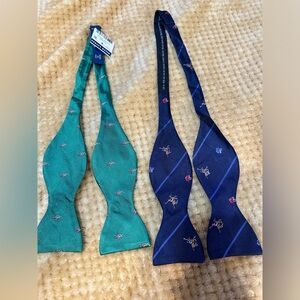 2 Polo Ralph Lauren 100% Silk Bow ties